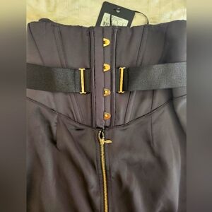 Honey Birdette - Chasity- Black Corset with Gold Accents